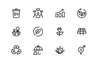 Comprehensive ESG Icons bundle Collection - Perfect for Green, Ethical, and Corporate Responsibility Branding vector