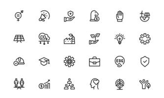 Comprehensive ESG Icon pack - Perfect for Green, Ethical, and Corporate Responsibility Branding vector