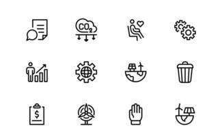 Comprehensive ESG Icon Collection - Perfect for Ethical, and Corporate Responsibility Branding vector