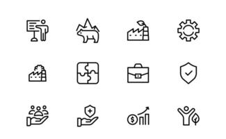 Comprehensive ESG Icon set bundle vector