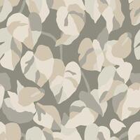 Monstera leaf illustration seamless pattern vector