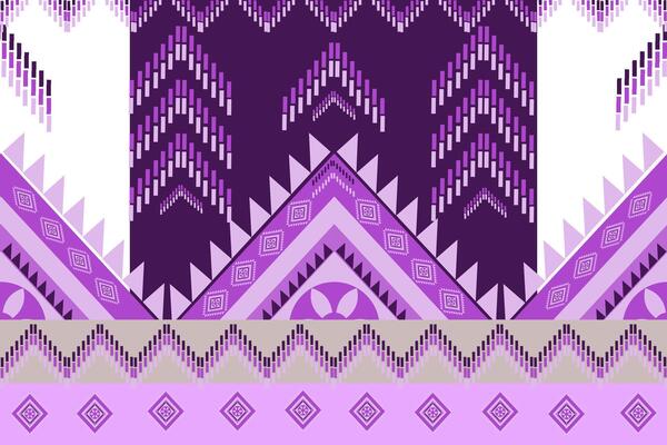 Purple traditional ethnic seamless pattern