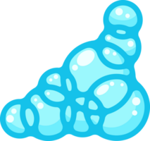 Soap foam bubbles. Cartoon bath suds cloud. Illustration of blue element. Liquid shape of shower gel, shampoo and splashes of detergent png