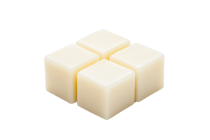 Creamy soap cubes arranged in square formation, ideal for various uses. These versatile cubes can enhance your bathing experience or serve as decorative elements png
