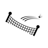 shu net and shuttlecock illustration design vector