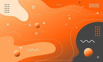 Orange abstract geometric background of horror color palette. vector