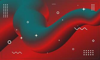 Red and teal abstract background of horror color palette. vector