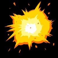A dynamic and realistic explosion animation. Particles spread rapidly, creating a spectacular visual effect suitable for action film, game video