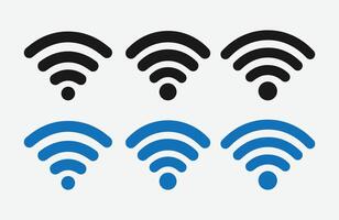 WiFi Signal Strength Icons Set. WiFi Connectivity Strength Symbols. Internet Signal Indicator Icons. vector