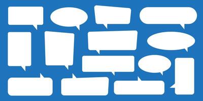 Blank empty speech bubbles. Speak bubble balloon, cartoon chatting balloon. vector