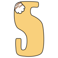 Number 5 with cat paw png