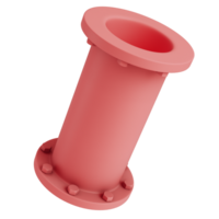 Abstract pipe with industrial elements isolated on transparent background png