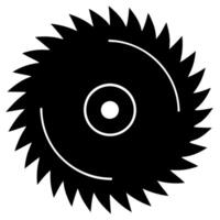 silhouette illustration of Circular saw vector