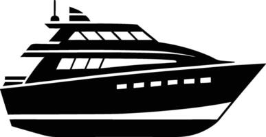 Yacht silhouette illustration vector