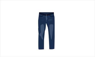 A pair of blue jeans on a white background vector