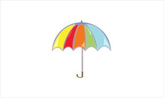 A colorful umbrella with a white background vector