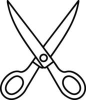 Elegant Scissors Design in Line Art Style vector