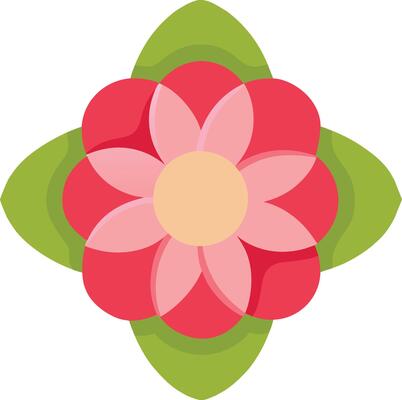a flower with edible petals illustration A plate shaped like