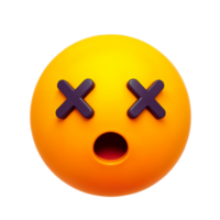 Smiling emoji with crossed eyes showing a humorous expression png