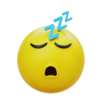 Relaxing yellow emoji with sleeping expression and z's above png