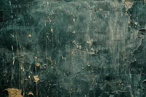 Dark textured abstract background with metallic gold speckles and rough, scratched surface. Moody, artistic element. photo