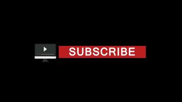 Subscribe button animation with screen play button video