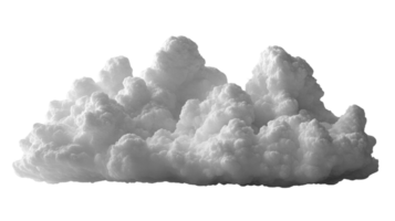 Fluffy white cloud formation with soft texture and depth, ideal for backgrounds png