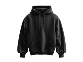 Black hoodie with front pocket, perfect for casual wear png