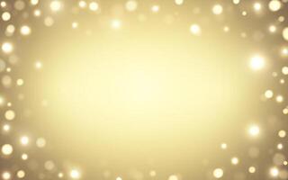 Golden Glow Bokeh Sparkles. Luxury Abstract Light Background, Background decoration vector