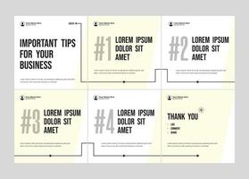 Microblog carousel slides template for social media. business marketing social media post bundle for tips sharing, ads posts set, influencer blog posts design, motivational text quotes template vector