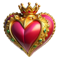 Heart shape with a golden royal touch png