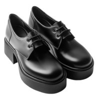 Luxury Gothic and Punk-Inspired Chunky Platform Boot Isolated on Transparent Background png
