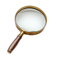 Handheld Magnifying Glass with Decorative Handle Isolated on Transparent Background png