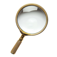 Magnifying Glass with Retro Design Isolated on Transparent Background png