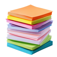 Stacks of Vibrant Square Sticky Notes in Multiple Colors png