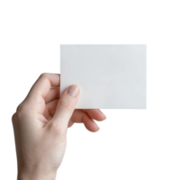 Minimalist Blank Card in Hand Perfect for Branding and Design Mockups png