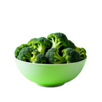 Vibrant Broccoli on Green Background High Quality Stock Image png