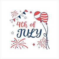 4th of july art design vector