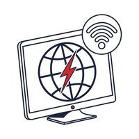 Internet connection illustration vector