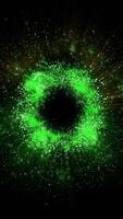 The magical green flash resembles a colorful and sparkling fireworks display. Looping animation. video