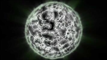 The bright energy creates a gray sphere that emits light, creating a unique electrifying atmosphere. video
