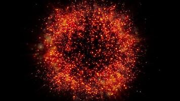 The bright, magical red flash resembles a colorful and sparkling fireworks display. video