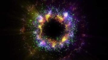 The bright magical multi-colored flash resembles a colorful and sparkling fireworks display. video