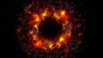The bright, magical orange flash is reminiscent of colorful and fiery fireworks. video