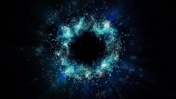 The magical blue flash resembles a colorful and sparkling fireworks display. Looping animation. video