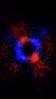 The bright magical red and blue flash resembles a colorful and sparkling fireworks display. Looping animation. video