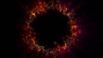 A bright, magical flash of fire resembles a colorful and sparkling fireworks display. Looping animation. video