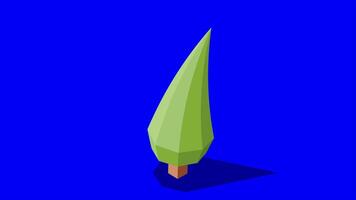 Isometric tree animation. Tree isometric elements. Isometric tree element for landscape design. Park element. Motion graphic. video
