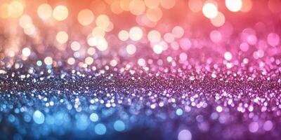 Sparkling glitter background with vibrant color transitions creating a festive atmosphere in an artistic setting photo