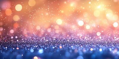 Colorful sparkles create a dreamy atmosphere during an evening celebration in a dimly lit space photo